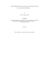 Trustworthiness and influence in task groups focused on a single group member