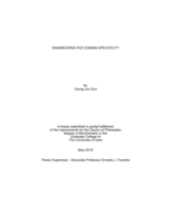 Engineering PDZ domain specificity