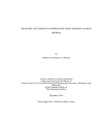 Truss size and topology optimization using harmony search method