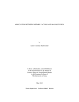 Association between dietary factors and malocclusion