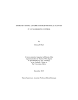 Thyroarytenoid and cricothyroid muscular activity in vocal register control