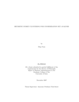 Heuristic subset clustering for consideration set analysis