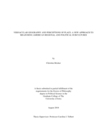 Vernacular geography and perceptions of place: a new approach to measuring American regional and political subcultures