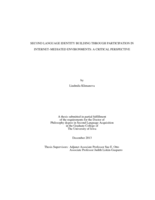 Second language identity building through participation in internet-mediated environments: a critical perspective