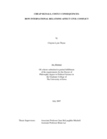 Cheap Signals, Costly Consequences: How International Relations Affect Civil Conflict