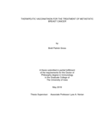Therapeutic vaccination for the treatment of metastatic breast cancer