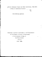 Official newspaper organs and their activities, 1825-1837: a study in Jacksonian politics