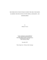 The formation of issue publics during the Great Recession: examining the influences of news media, geography, and demographics
