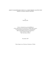 Ability parameter recovery of a computerized adaptive test based on rasch testlet models