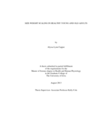 Size-Weight Scaling in Healthy Young and Old Adults