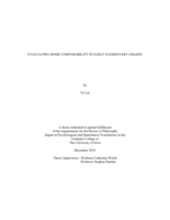 Evaluating mode comparability in early elementary grades