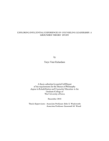 Exploring influential experiences in counseling leadership: a grounded theory study