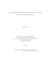 On the probabilistic modeling of consistency for iterated positional election procedures
