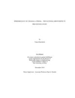 Epidemiology of choanal atresia - the National Birth Defects Prevention Study
