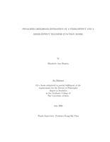 Penalized likelihood estimation of a fixed-effect and a mixed-effect transfer function model