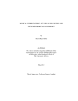 Musical understanding: studies in philosophy and phenomenological psychology