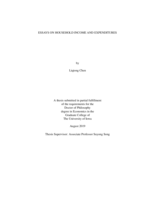 Essays on household income and expenditures