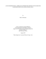 A multijurisdictional approach to predicting benefit-cost ratios for flood retention wetlands in rural Iowa