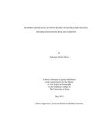 Mapping geospatial events based on extracted spatial information from web documents
