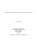 Analysis of metals in airborne particulate matter in eastern Iowa