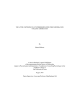 The lived experiences of underemployed first-generation college graduates