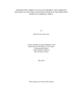 Assessing the current state of government and community influence on anti-child trafficking efforts in the north west region of Cameroon, Africa