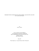 Rehabilitation counselor life care planners: a qualitative analysis of values and traits