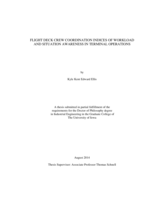 Flight deck crew coordination indices of workload and situation awareness in terminal operations