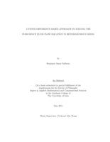 A finite-difference based approach to solving the subsurface fluid flow equation in heterogeneous media