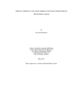 African-American and Arab American Muslim communities in the Detroit Ummah