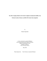 The effect of aging methods on the fracture toughness and physical stability of an oxirane/acrylate, ormocer, and bis-gma based resin composites