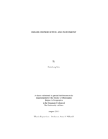 Essays on production and investment