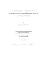 Characterization of water movement in a reconstructed slope in Keokuk, Iowa, using advanced geophysical techniques