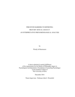 Perceived barriers to reporting military sexual assault: an interpretative phenomenological analysis