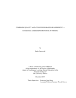 Combining quality and curriculum-based measurement: a suggested assessment protocol in writing