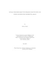Optimal precoder design for wireless communication and power transfer from distributed arrays