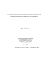 Exploring dialogic teaching with middle and secondary English language arts teachers: a reflexive phenomenology