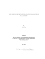 Does real-time reporting deter strategic disclosures by management?
