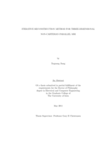 Iterative reconstruction method for three-dimensional non-Cartesian parallel MRI