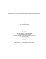 Interaction of polymeric particles with surfactant interfaces