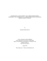 Sociopolitical development and career interventions: comparing two conditions of a career intervention with rural middle school students