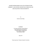 Bladder antimuscarinics use in the veterans affairs community living centers: description of medication use and evaluation of risks and benefits