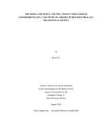 The media, the public and the courts under Chinese governmentality: case study of a highly publicized trial in a transitional society