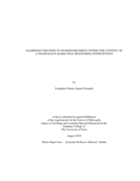 Examining the effects of reinforcement within the context of a technology-based self-monitoring intervention