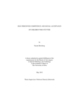Self-perceived competence and social acceptance of children who stutter