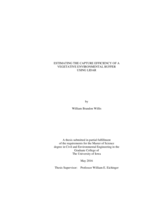Estimating the capture efficiency of a vegetative environmental buffer using Lidar