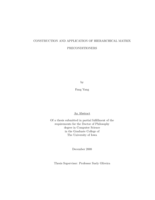Construction and application of hierarchical matrix preconditioners