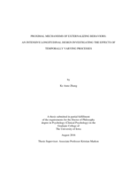 Proximal mechanisms of externalizing behaviors: an intensive longitudinal design investigating the effects of temporally varying processes