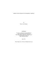 Mining for evidence in enterprise corpora