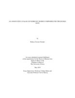 An annotated catalog of works by women composers for the double bass